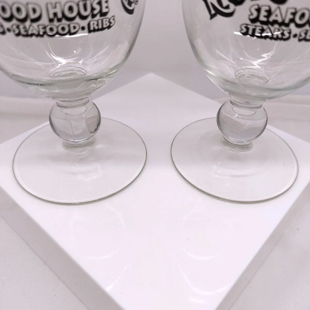 MONTEGO BAY HURRICANE GLASSES‎ (Seafood House) Set Of 2.  8
